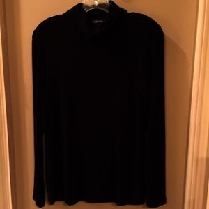 Ellen Tracy Ruched Neck Turtleneck